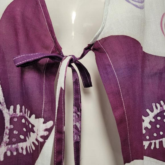 Handpainted Batik Loose Fitting Sleeveless Cover Up Beach Top - One Size - NWOT - Picture 15 of 15